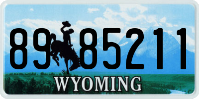WY license plate 8985211