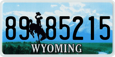 WY license plate 8985215