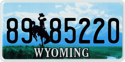 WY license plate 8985220
