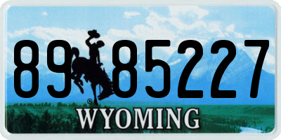 WY license plate 8985227