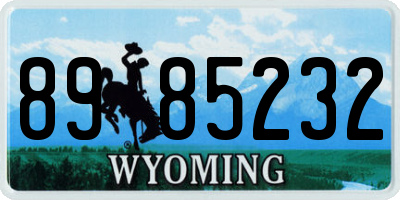 WY license plate 8985232