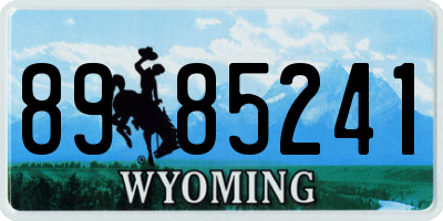 WY license plate 8985241