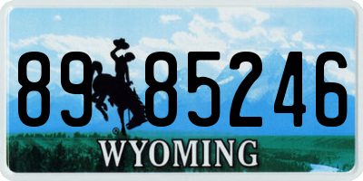 WY license plate 8985246