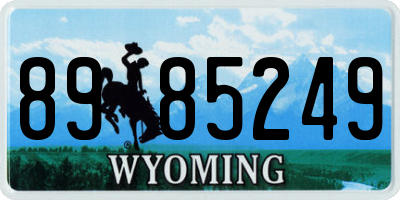 WY license plate 8985249