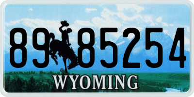 WY license plate 8985254
