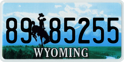 WY license plate 8985255