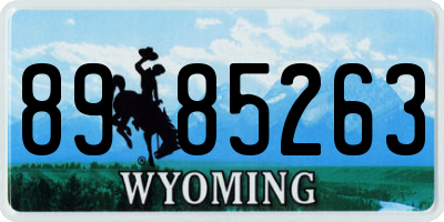 WY license plate 8985263