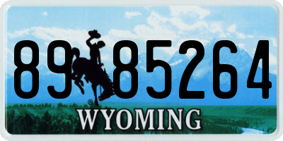 WY license plate 8985264