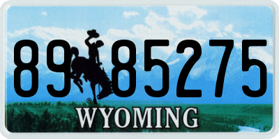 WY license plate 8985275