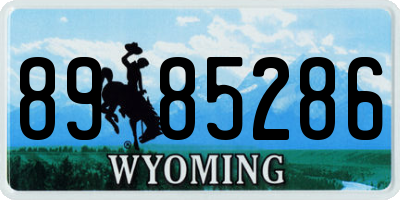 WY license plate 8985286