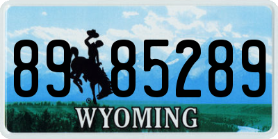 WY license plate 8985289
