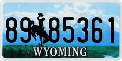 WY license plate 8985361
