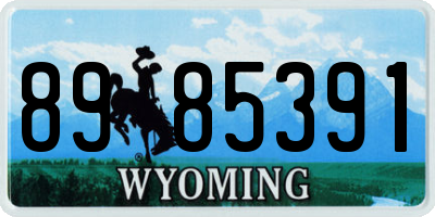 WY license plate 8985391