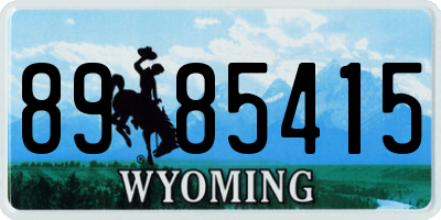 WY license plate 8985415