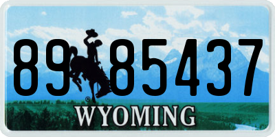 WY license plate 8985437
