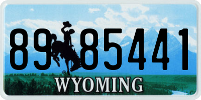 WY license plate 8985441
