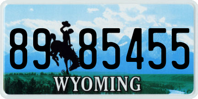 WY license plate 8985455