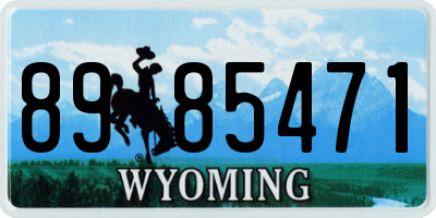 WY license plate 8985471
