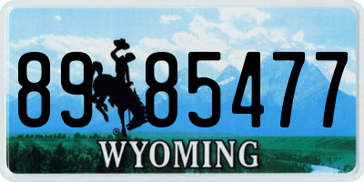 WY license plate 8985477