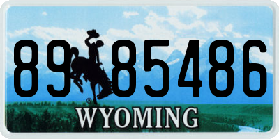 WY license plate 8985486