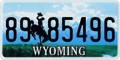 WY license plate 8985496