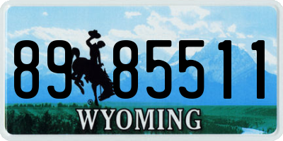 WY license plate 8985511