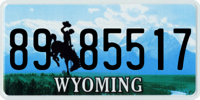 WY license plate 8985517