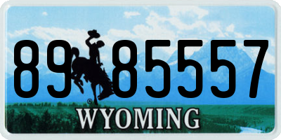 WY license plate 8985557
