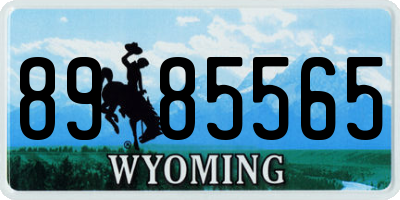 WY license plate 8985565