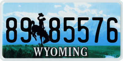 WY license plate 8985576