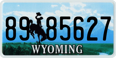 WY license plate 8985627