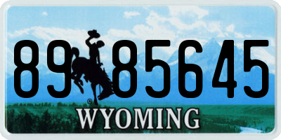 WY license plate 8985645
