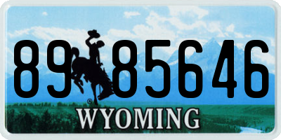 WY license plate 8985646