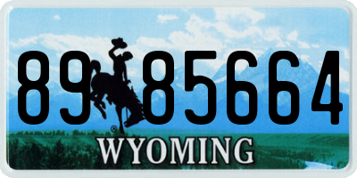 WY license plate 8985664