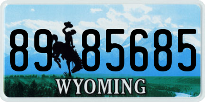 WY license plate 8985685