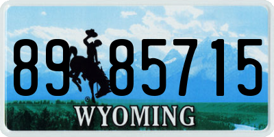 WY license plate 8985715