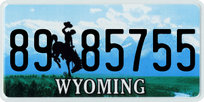 WY license plate 8985755