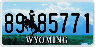WY license plate 8985771