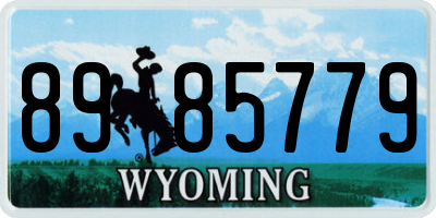 WY license plate 8985779