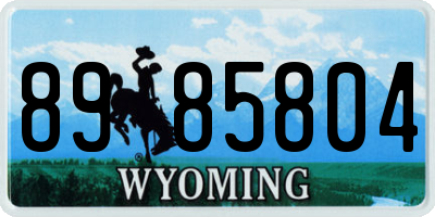 WY license plate 8985804