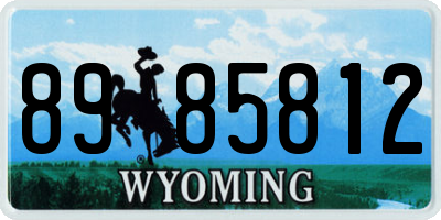 WY license plate 8985812