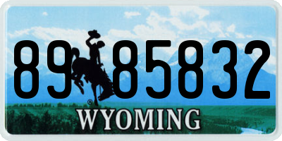 WY license plate 8985832