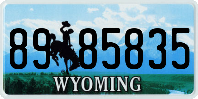 WY license plate 8985835