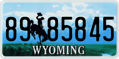 WY license plate 8985845