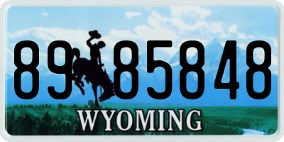 WY license plate 8985848