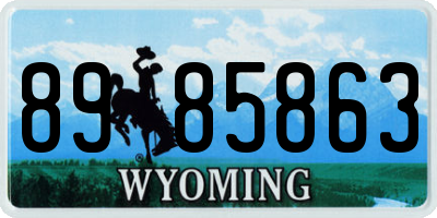 WY license plate 8985863