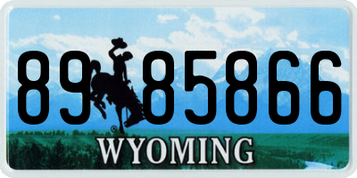 WY license plate 8985866