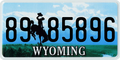 WY license plate 8985896