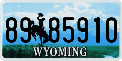 WY license plate 8985910
