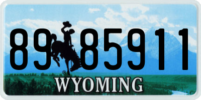 WY license plate 8985911